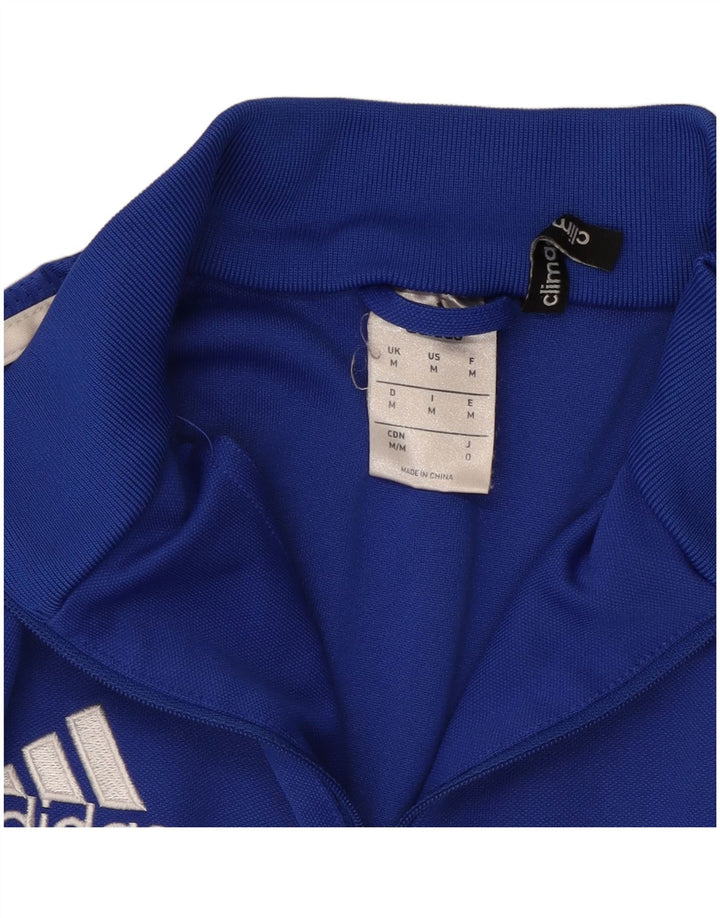 ADIDAS Mens Climalite Pullover Treino Top Médio Azul Colourblock