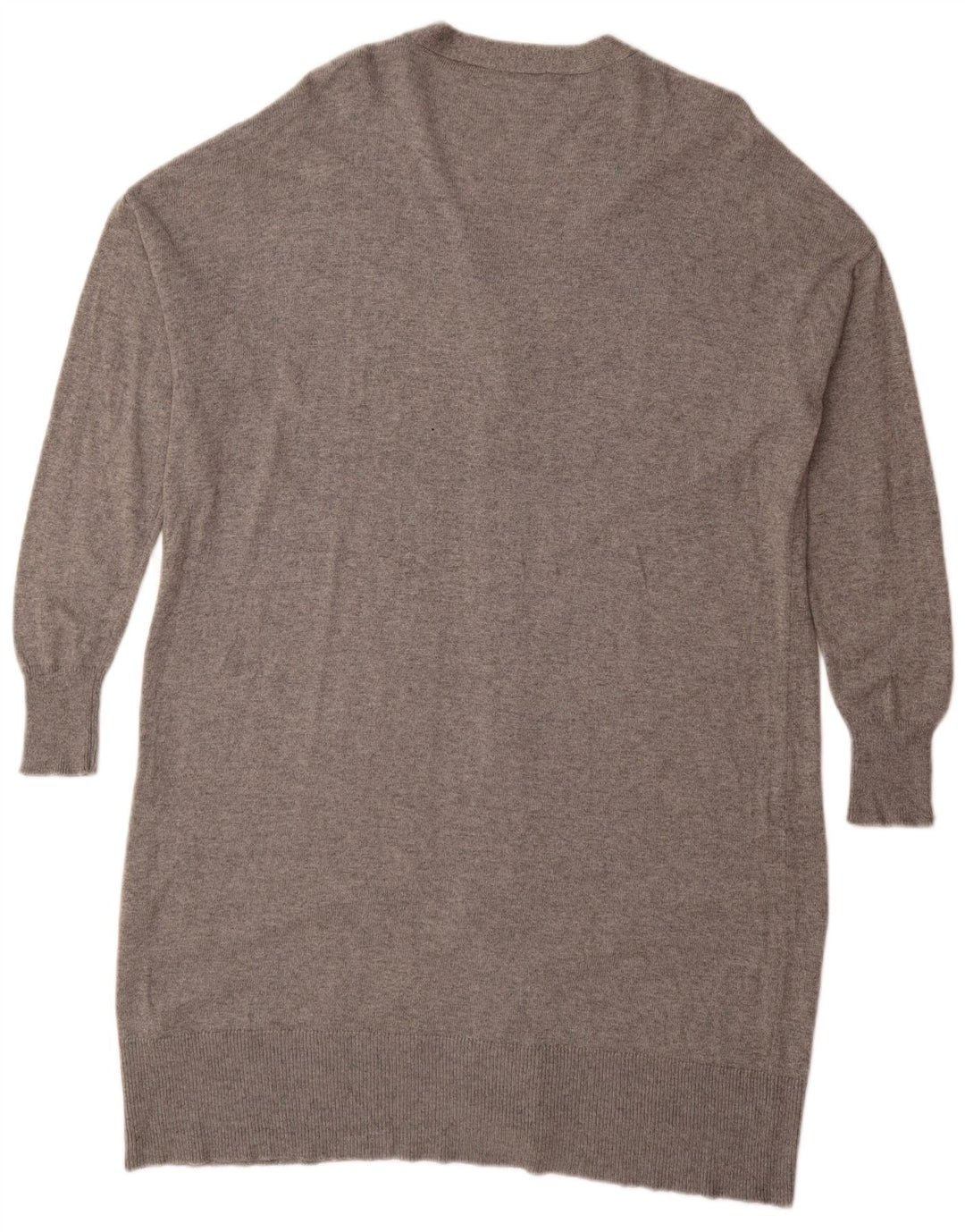 Suéter cardigã feminino Zara Longline oversized Reino Unido 14 cinza médio manchado