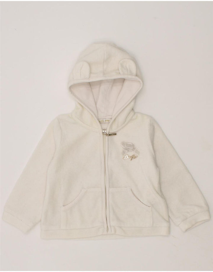 LIU JO Baby Girls Zip Hoodie Sweater 6-9 Months White Cotton Vintage Liu Jo and Second-Hand Liu Jo from Messina Hembry 
