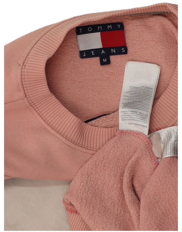 Suéter gráfico feminino TOMMY HILFIGER Reino Unido 14 algodão rosa médio