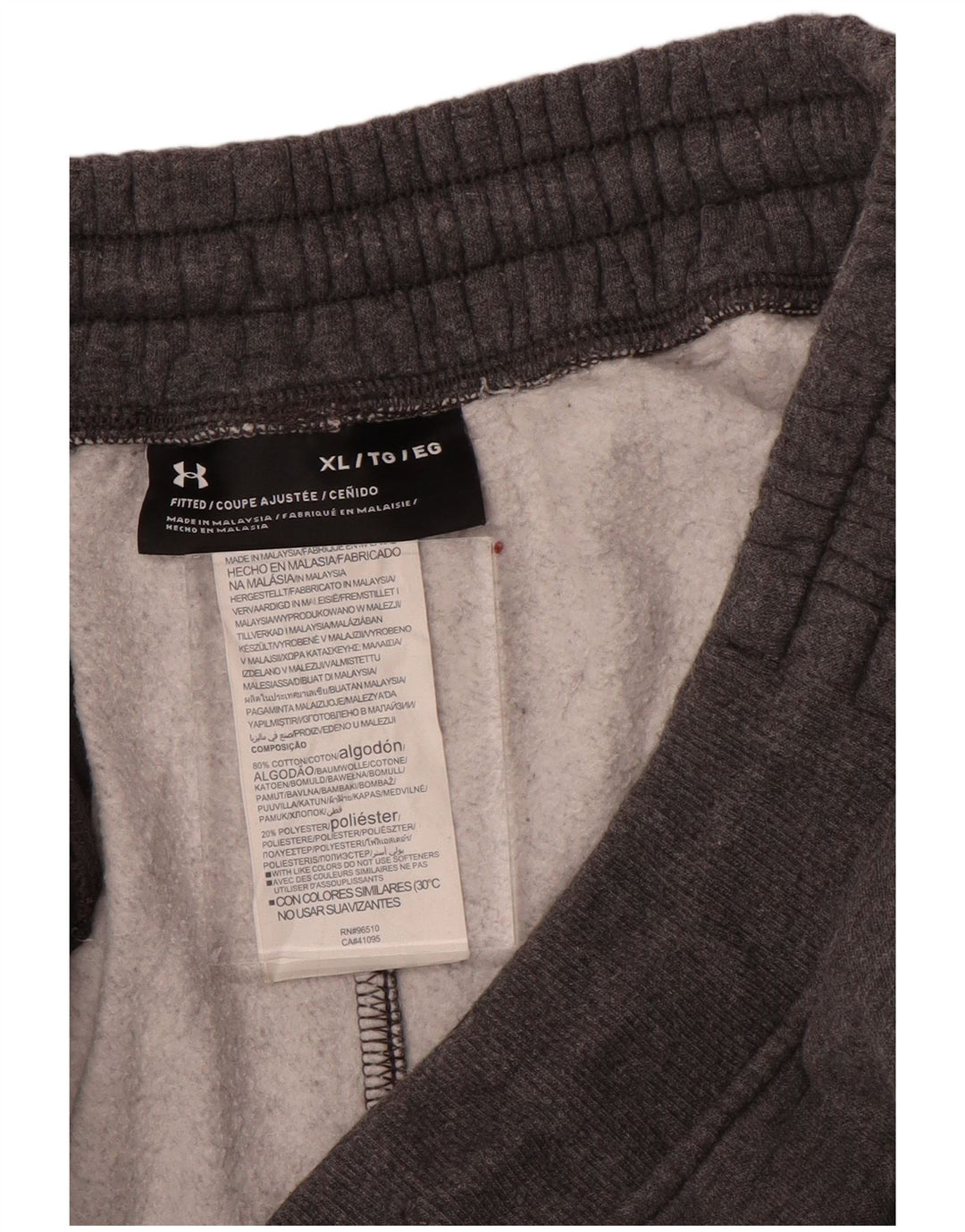 Under Armour Mens Calças de treino justas Joggers XL cinza algodão