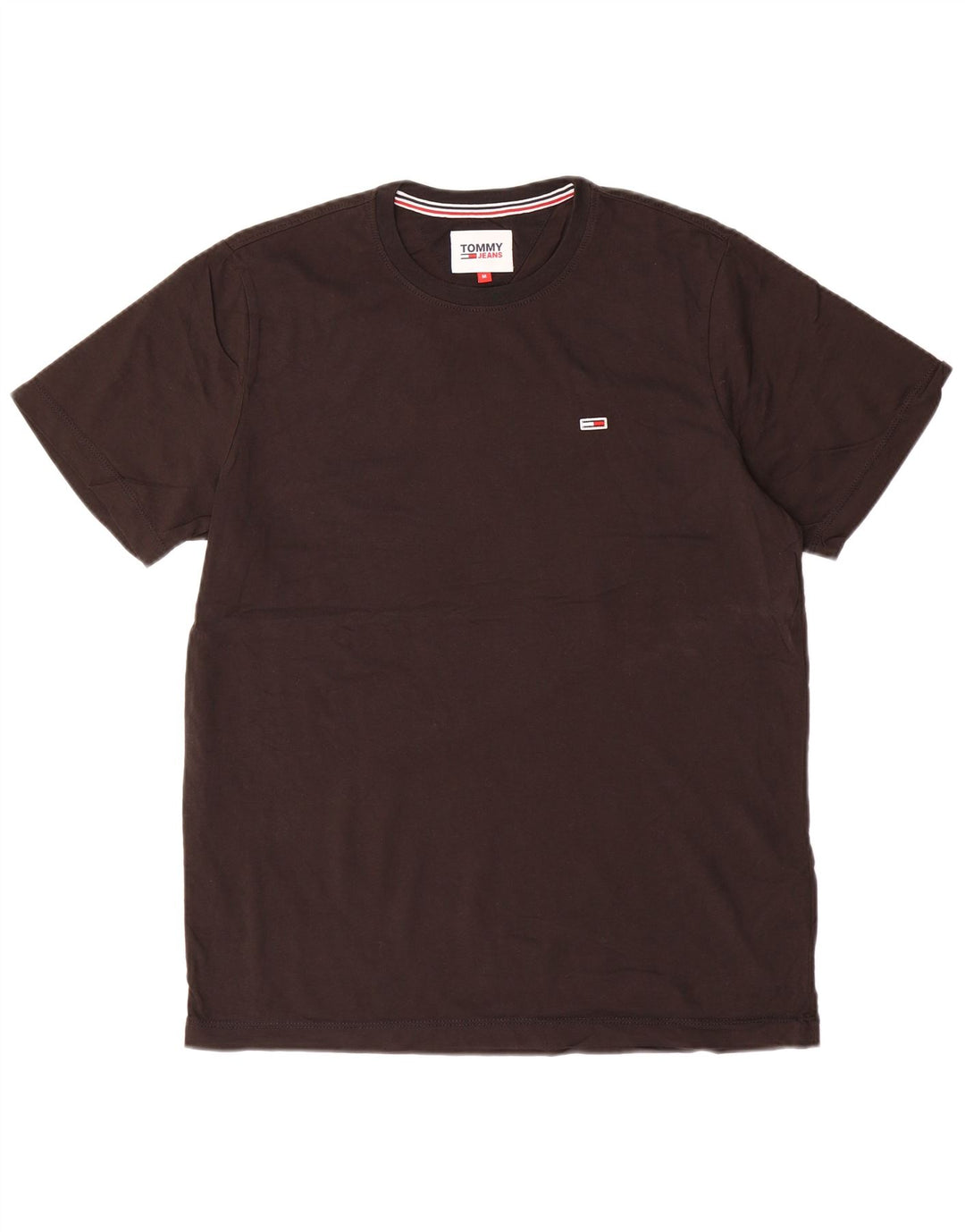 Camiseta masculina TOMMY HILFIGER de algodão preto médio
