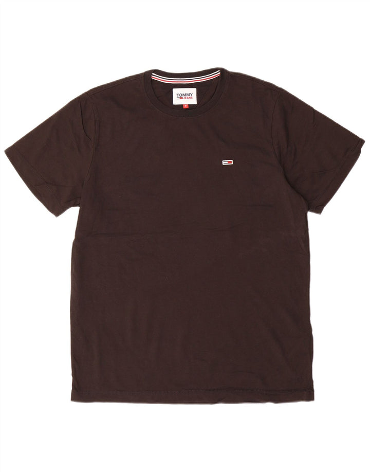 Camiseta masculina TOMMY HILFIGER de algodão preto médio