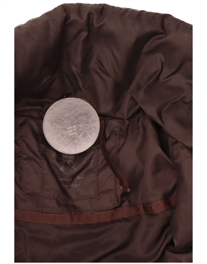 Casaco acolchoado feminino MASSIMO DUTTI UK 14 poliéster marrom médio