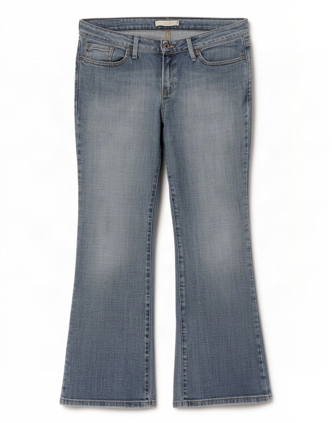 Calça jeans feminina Levi's 545 Low Bootcut US 10 grande W34 L30 azul algodão