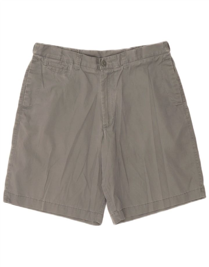 Shorts masculino Marks & Spencer Blue Harbor Chino W36 grande algodão cinza