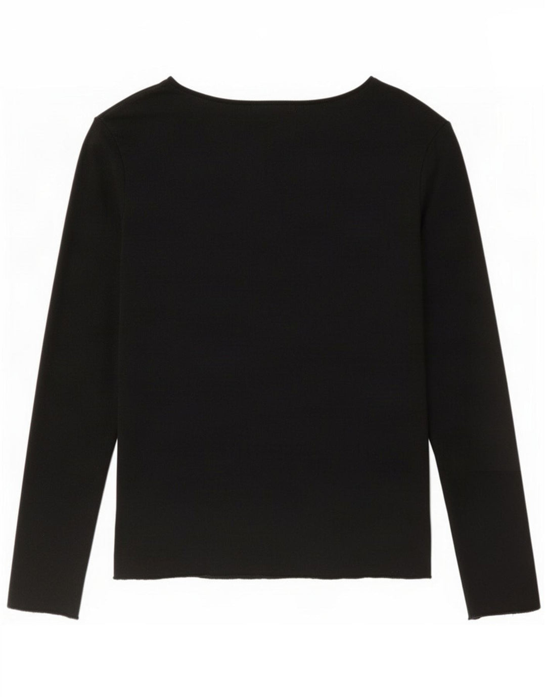 Zara Top feminino manga comprida Reino Unido 10 pequeno preto