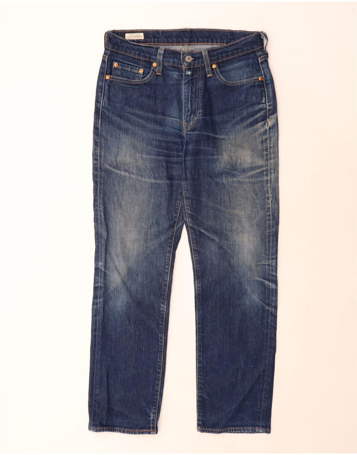 LEVI'S Masculino 514 Straight Jeans W30 L30 Azul Algodão