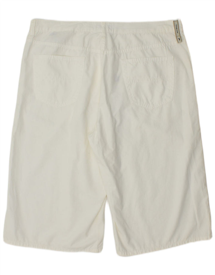 TRUSSARDI Masculino Casual Shorts IT 56 3XL W36 Algodão Branco