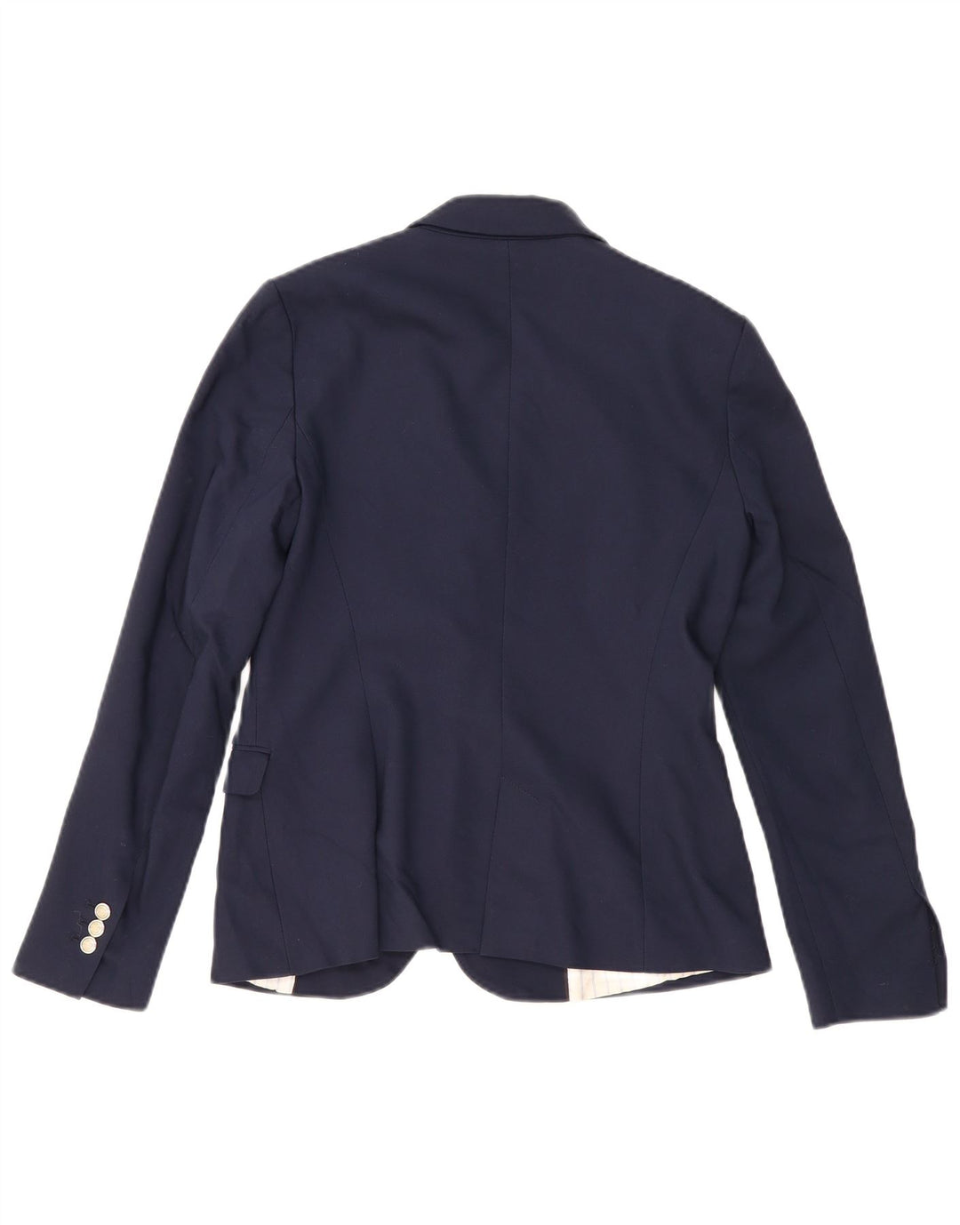 Jaqueta blazer feminina Zara com 1 botão Reino Unido 12 poliéster azul marinho médio