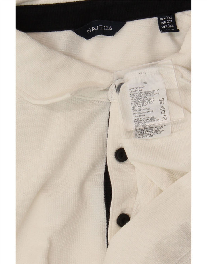 Camisa polo masculina NAUTICA 2XL algodão branco
