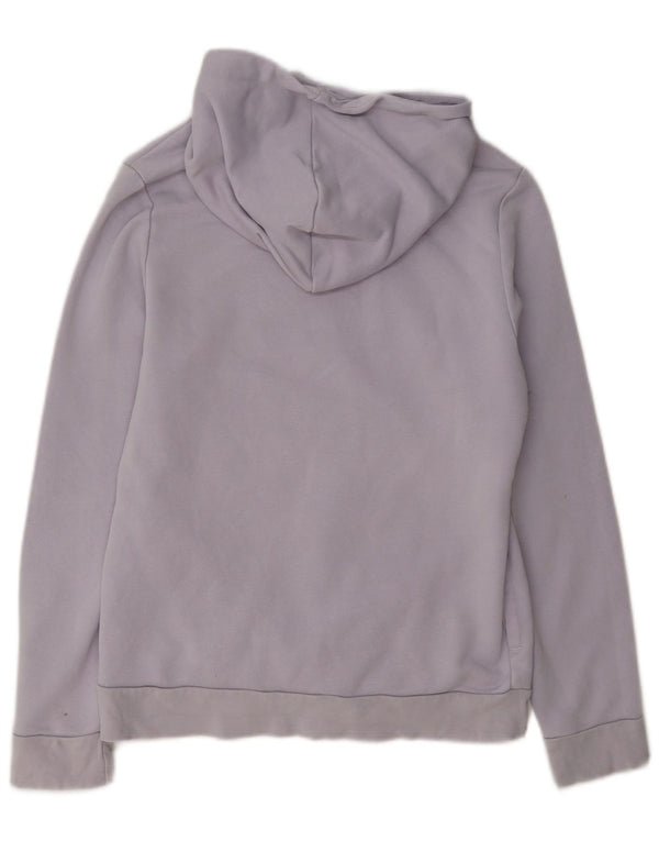 Adidas Womens Graphic Hoodie Jumper UK 8/10 Pequeno Roxo Algodão