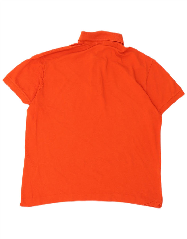 Camisa polo masculina LACOSTE tamanho 5 grande algodão laranja