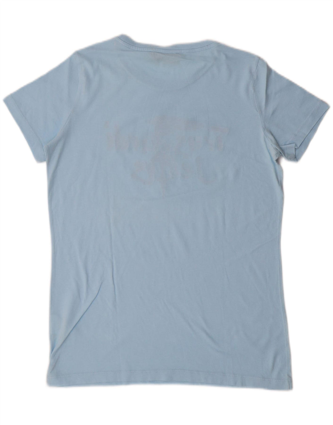 TRUSSARDI JEANS Womens Graphic T-Shirt Top Medium Blue Cotton