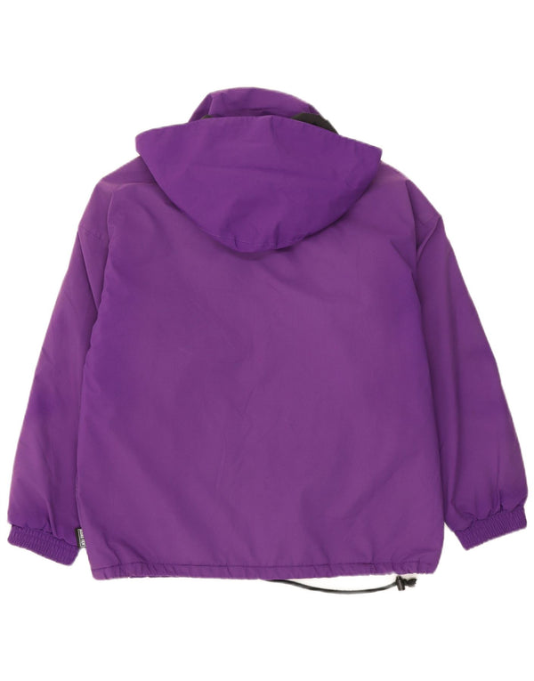 Jaqueta corta-vento masculina Mello's Gore-Tex com capuz e ajuste solto Reino Unido 34 XS roxo