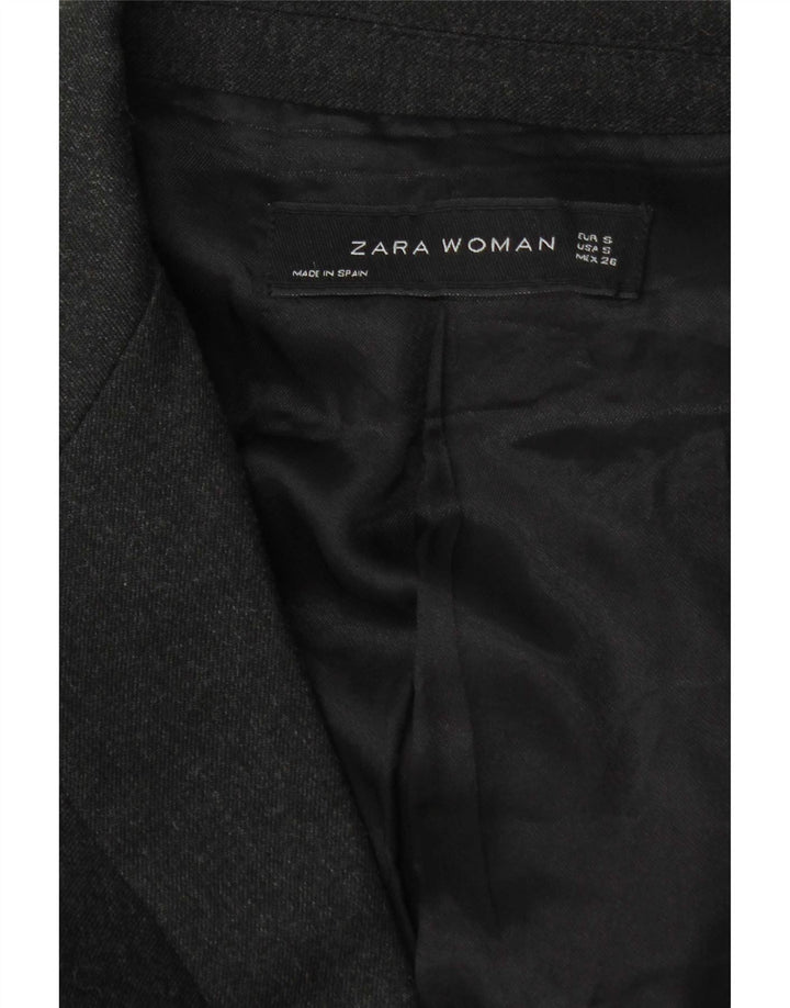 Jaqueta blazer feminina Zara com 2 botões Reino Unido 10 pequena cinza