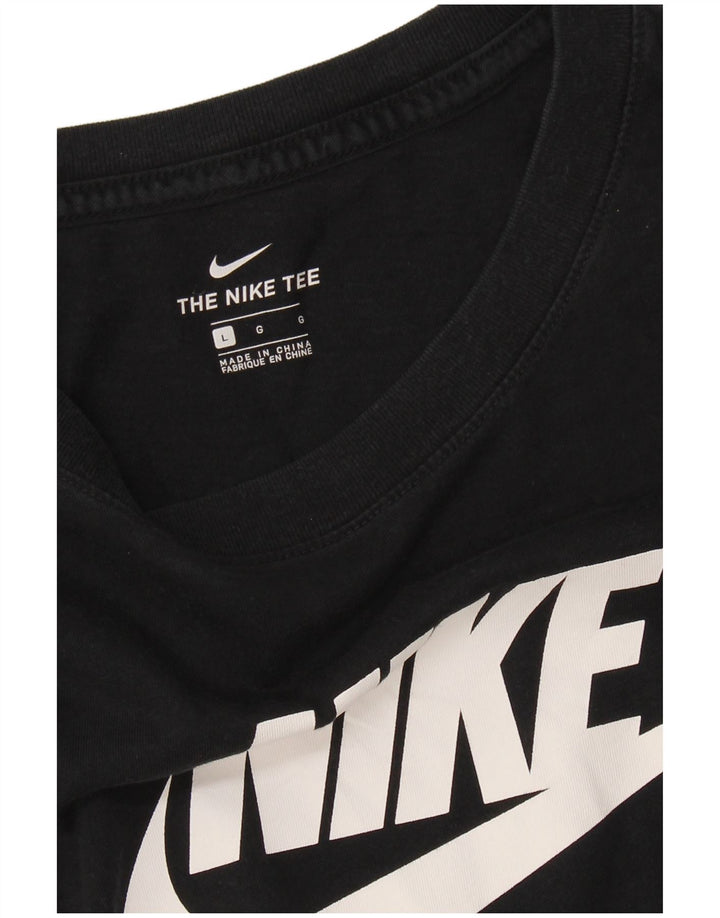 Camiseta feminina NIKE com estampa gráfica UK 16 grande preta