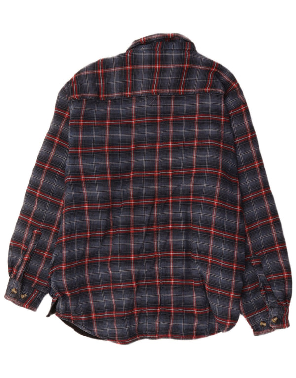 Camisa masculina de flanela de lenhador Ozark Trail grande algodão xadrez azul