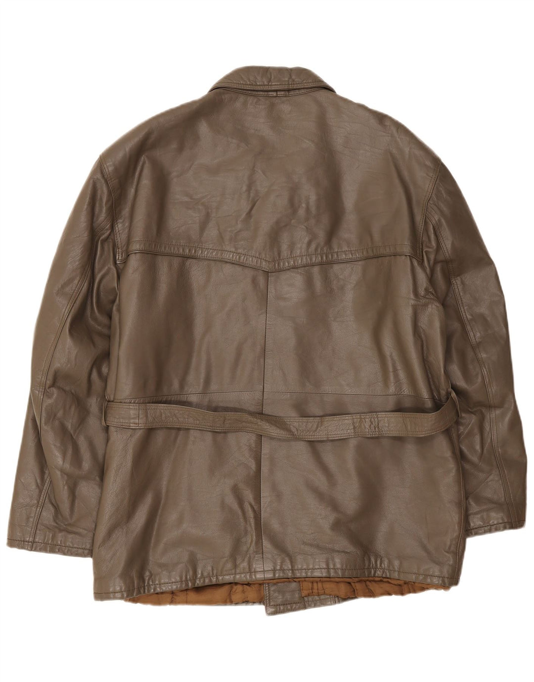 Jaqueta de couro masculina vintage IT 54 2XL marrom