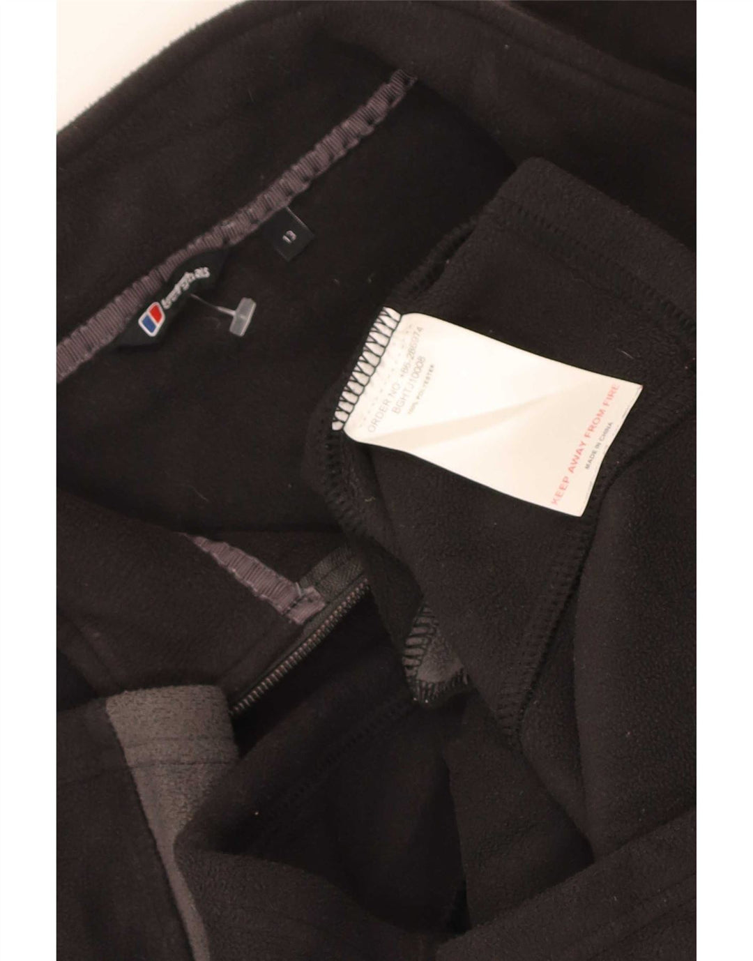 Jaqueta de lã masculina Berghaus 12-13 anos preto colorblock poliéster