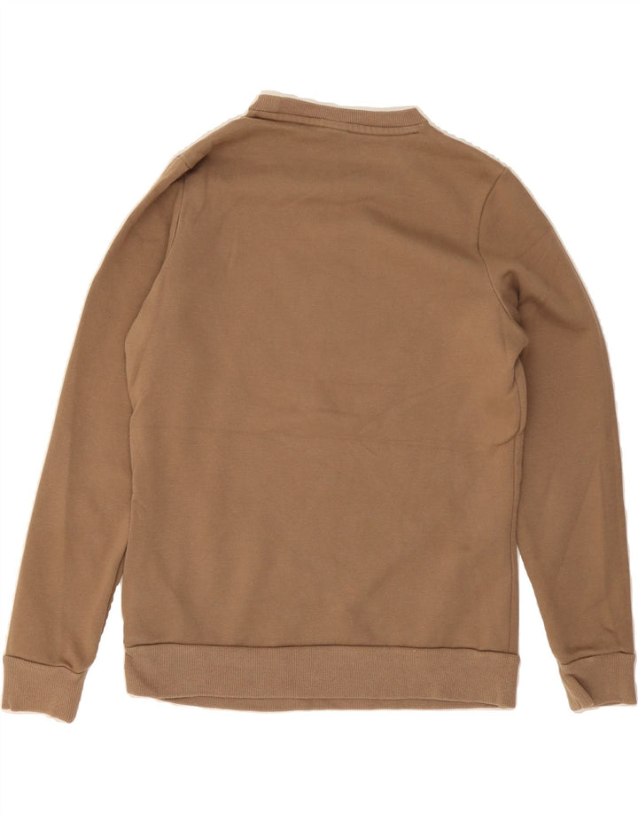 PUMA Womens Graphic Sweatshirt Jumper UK 14 Medium Brown Cotton Vintage Puma and Second-Hand Puma from Messina Hembry 