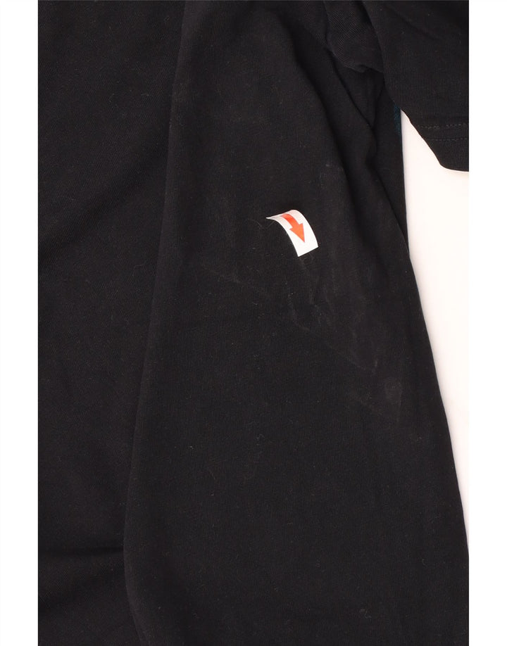 Camiseta gráfica masculina Hugo Boss grande algodão preto