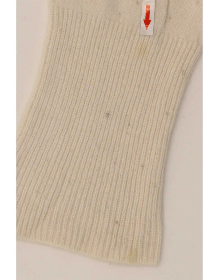 Suéter cardigã feminino grande da Zara Reino Unido 10 lã branca pequena