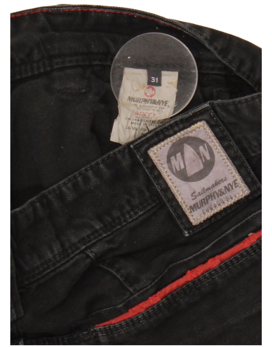 Murphy & Nye Jeans retos femininos W31 L33 algodão preto