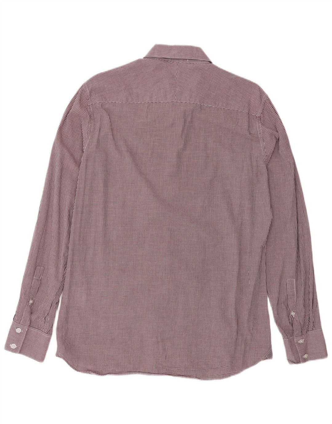 Camisa masculina Dkny média algodão guingão cor de vinho
