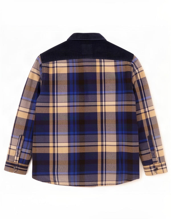 Camiseta masculina Marks & Spencer Lumberjack XL azul xadrez poliéster