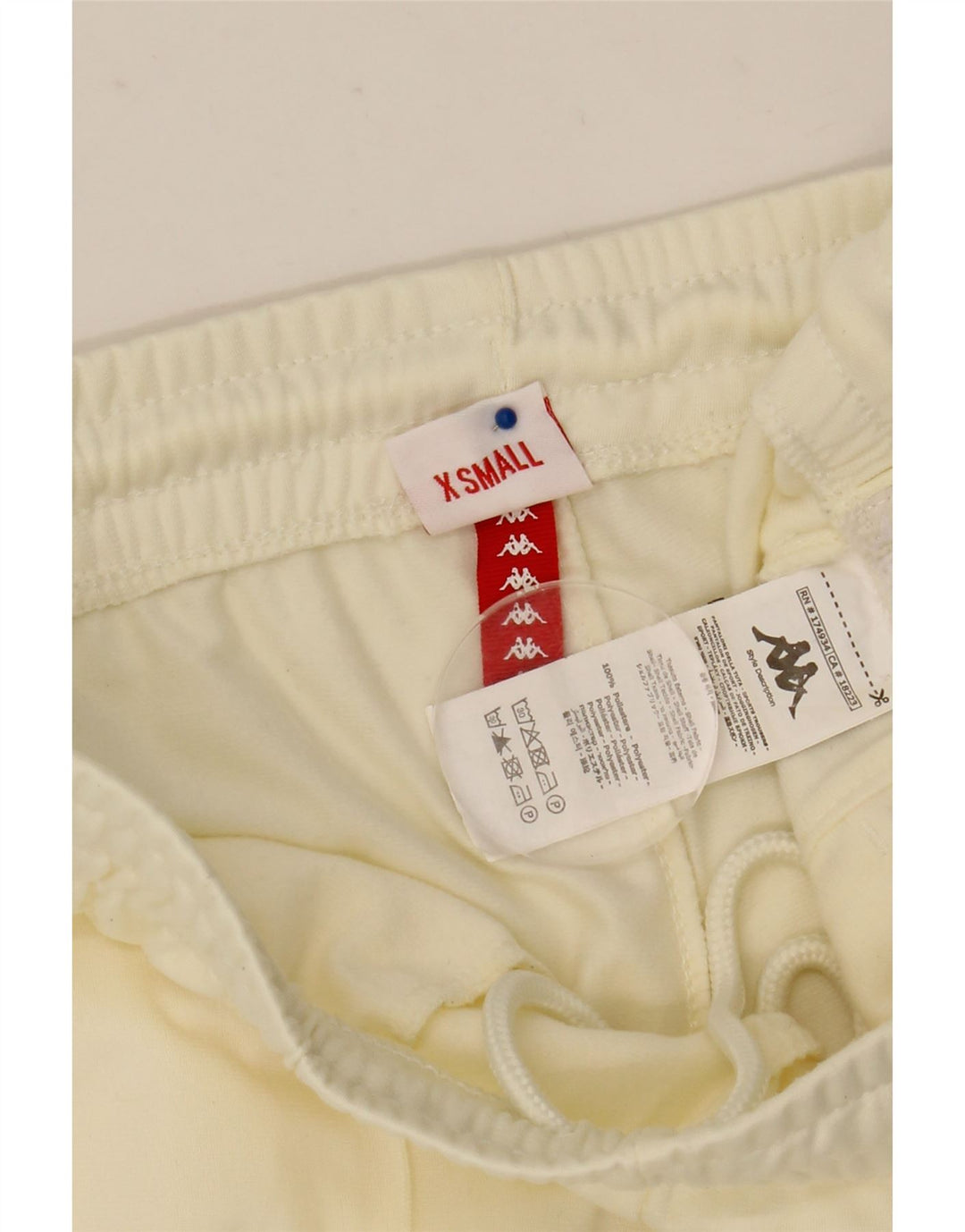 Kappa Mens Graphic Tracksuit Calças Joggers XS Off White Poliéster