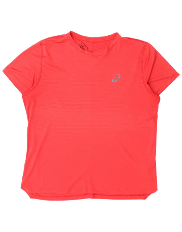 Camiseta masculina Asics Top grande poliéster vermelho
