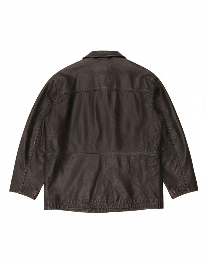 Jaqueta masculina de couro BARISAL IT 52 XL couro preto