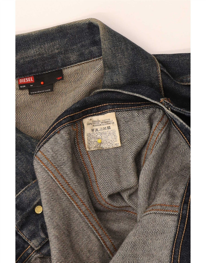 Jaqueta jeans feminina Diesel UK 14 algodão azul marinho médio