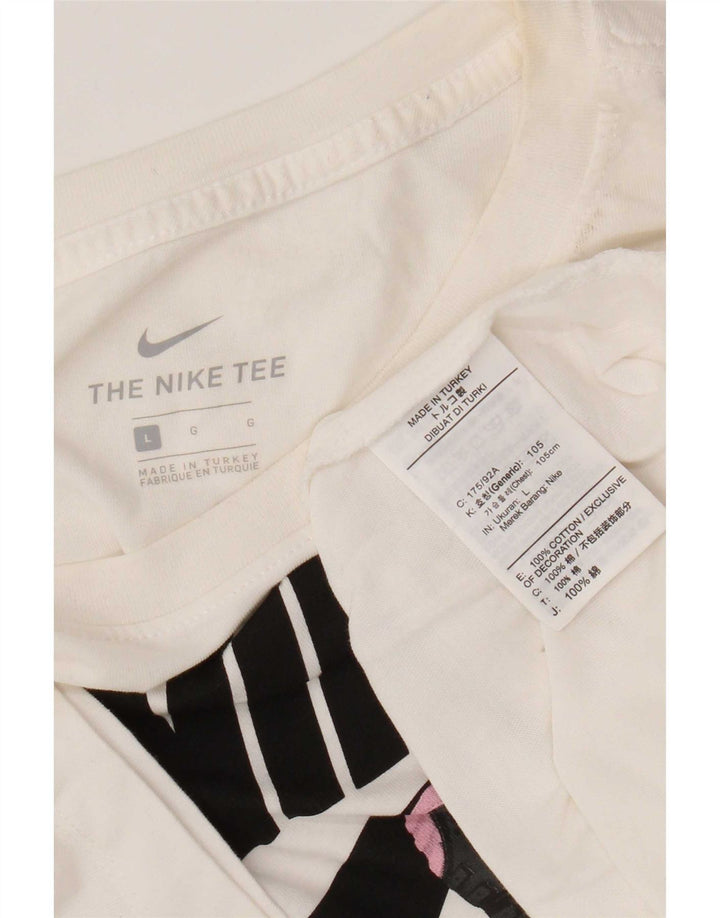 Camiseta gráfica masculina Nike grande algodão branco