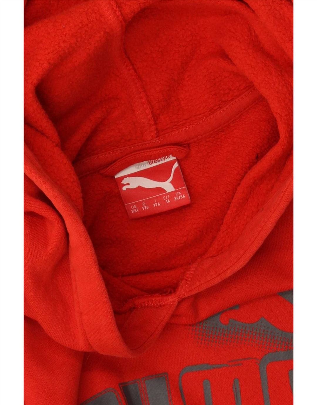 Jumper com capuz gráfico Puma Boys 15-16 anos vermelho