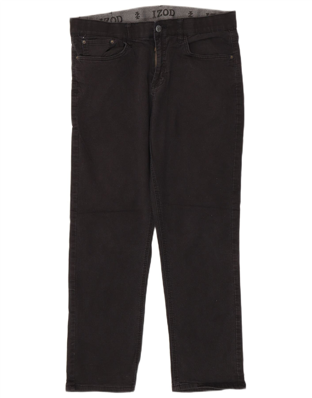 Calça jeans reta masculina IZOD regular fit W34 L30 algodão preto