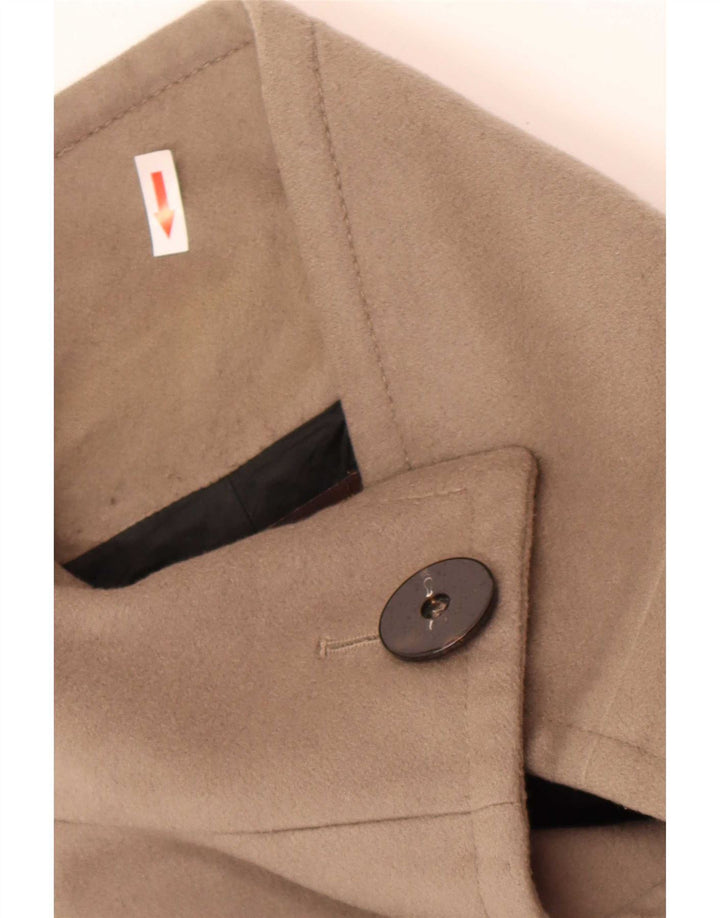 Sobretudo feminino Zara UK 14 lã cinza médio