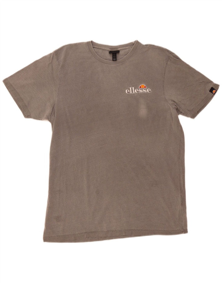 Ellesse Camiseta Masculina Top Grande Algodão Cinza
