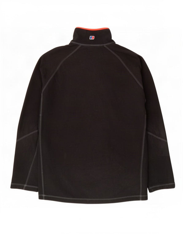 Berghaus Suéter masculino de lã com zíper e gola XL poliéster preto