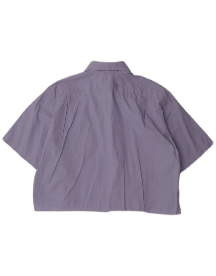 Camisa feminina LACOSTE cropped manga curta tamanho 43 grande azul