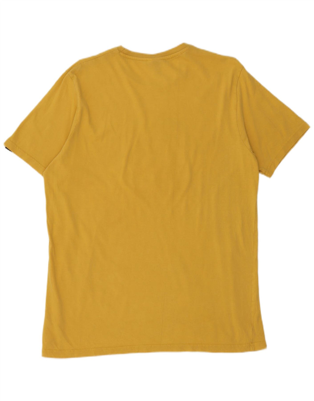 Camiseta masculina Ellesse com estampa gráfica grande de algodão amarelo