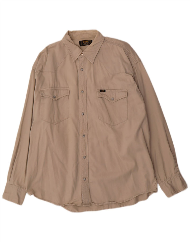 Camisa masculina Lee XL algodão bege