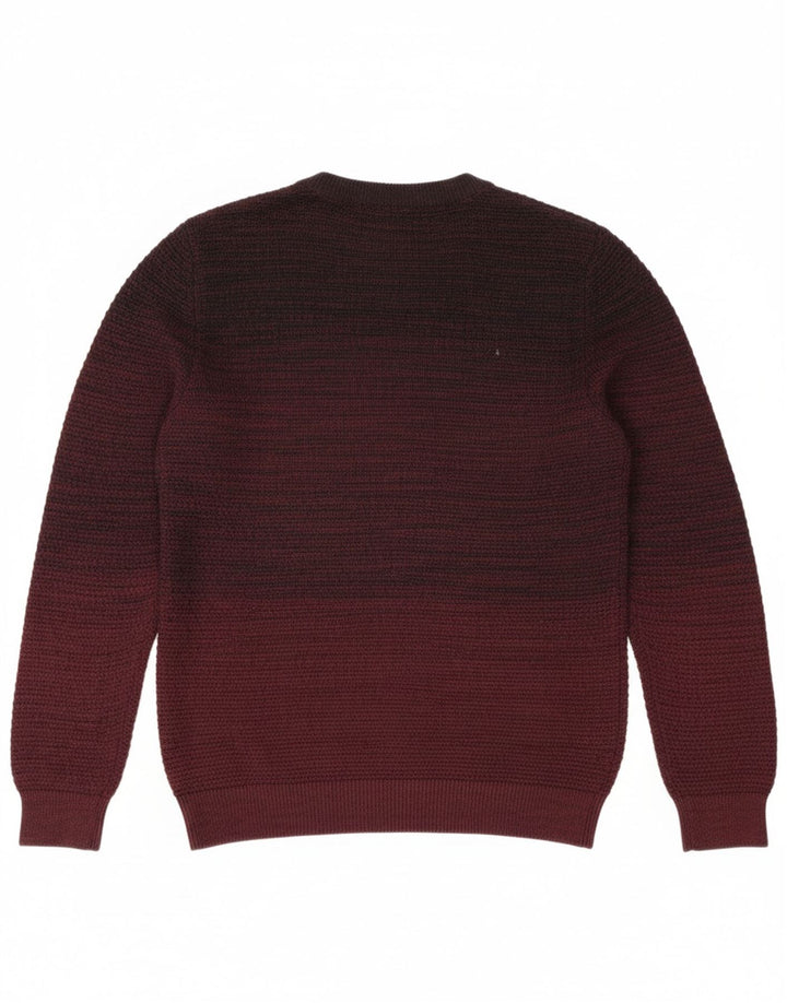 Suéter masculino JACK & JONES com gola redonda, algodão médio cor de vinho