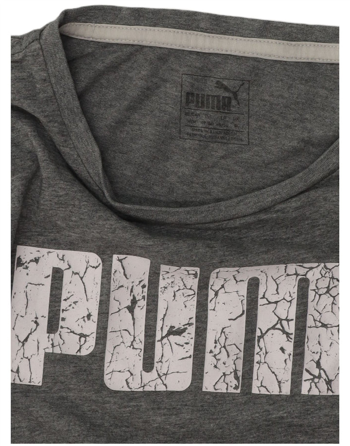 Camiseta masculina PUMA Graphic cinza médio