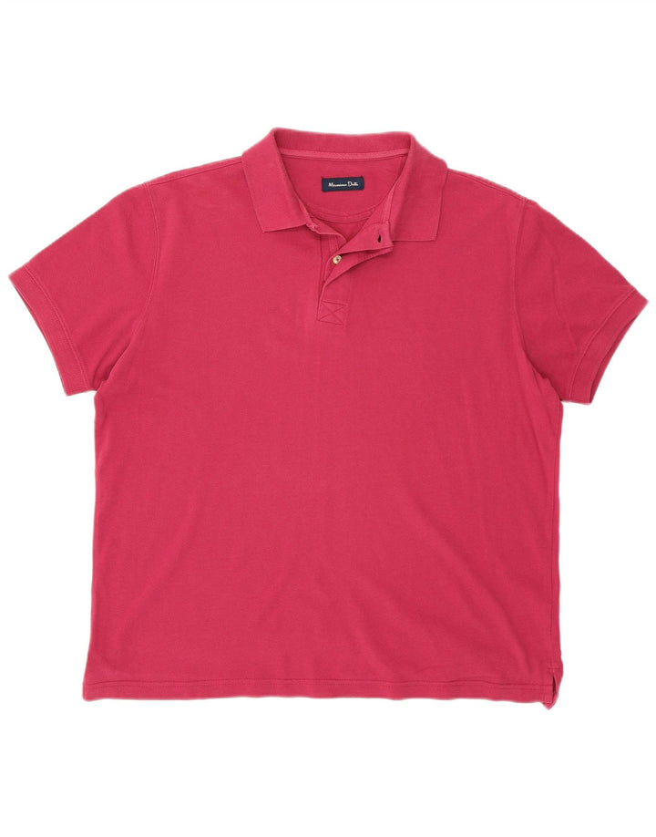 Camisa polo masculina MASSIMO DUTTI XL algodão rosa