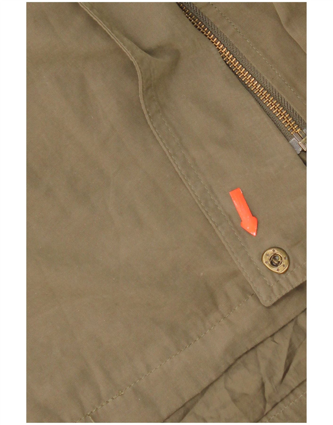 Jaqueta Parka feminina com capuz Oasis UK 10 poliéster cáqui pequeno