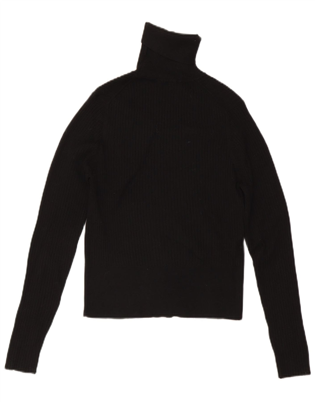 Zara Suéter feminino cropped com gola redonda Reino Unido 14 grande preto