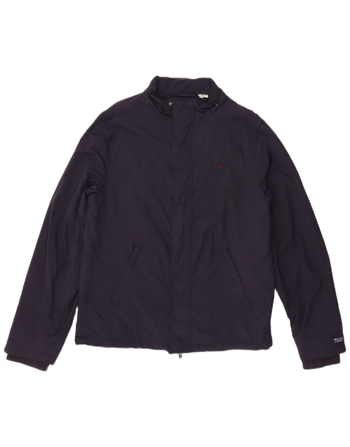 Jaqueta corta-vento masculina Jack Wills Reino Unido 42 XL azul marinho nylon
