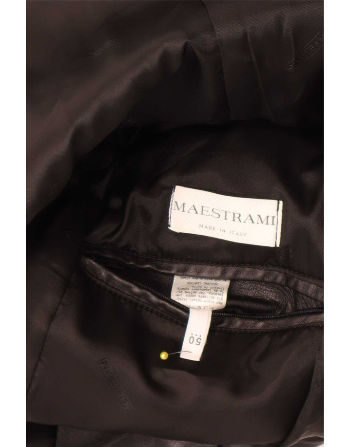Casaco de couro masculino Maestrami IT 50 grande preto